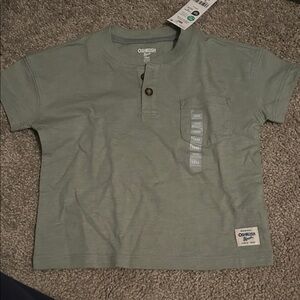 OshKosh B'gosh Olive Kids Henley Tee